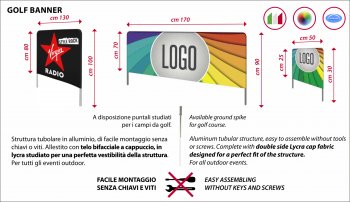 Transenna bifacciale GOLF BANNER cm.51x30