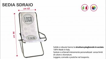 Sedia sdraio cm 63x96. 
