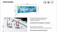 Transenna su tessuto traforato passavento  SNOW BANNER cm.100X300