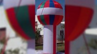 mongolfiera snoopy  diametro 2,5 h m. 5